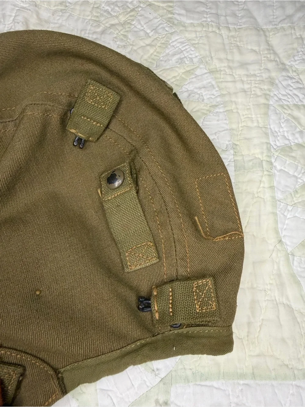 VTG WW2 US Army Air Force Type A-9 Cloth Flight Helmet Size Large - Picture 3 of 12